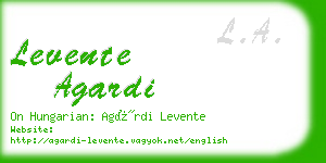 levente agardi business card